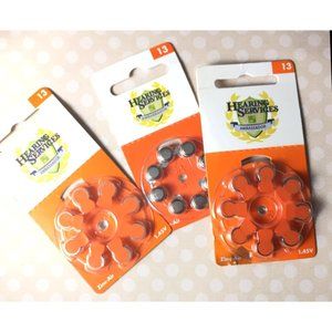 3 - 8 packs of Hearing Aid Batteries #13 Sealed Hearing Services Ambassador 1.45